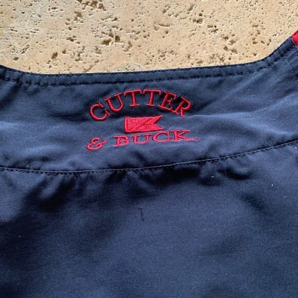 Cutter & Buck men’s windbreaker Zip up jacket SZ large Golf Navy & Red - Picture 5 of 9